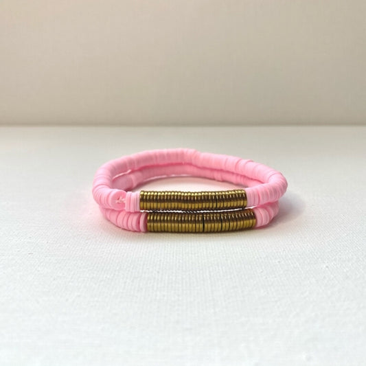 Laur's Story - Disk Bracelet | Petal Pink